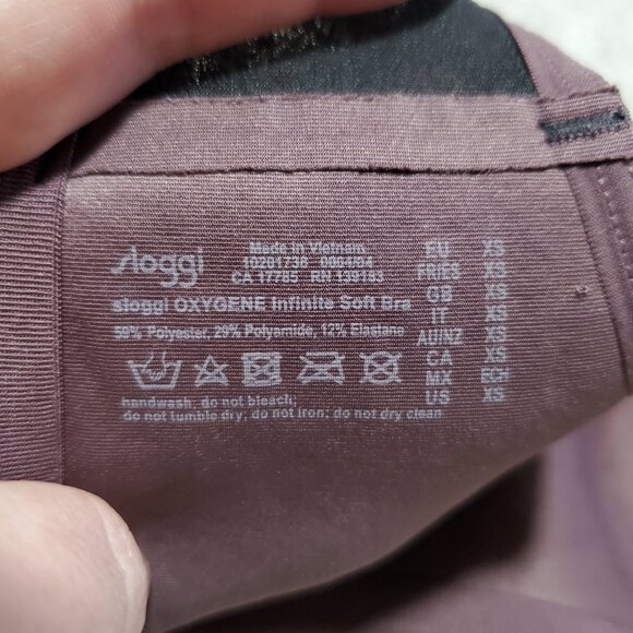 SLOGGI 2 Pack Bundle of Oxygene Infinite T-Shirt Soft Bras Ivory Black Womens XS - Picture 14 of 16